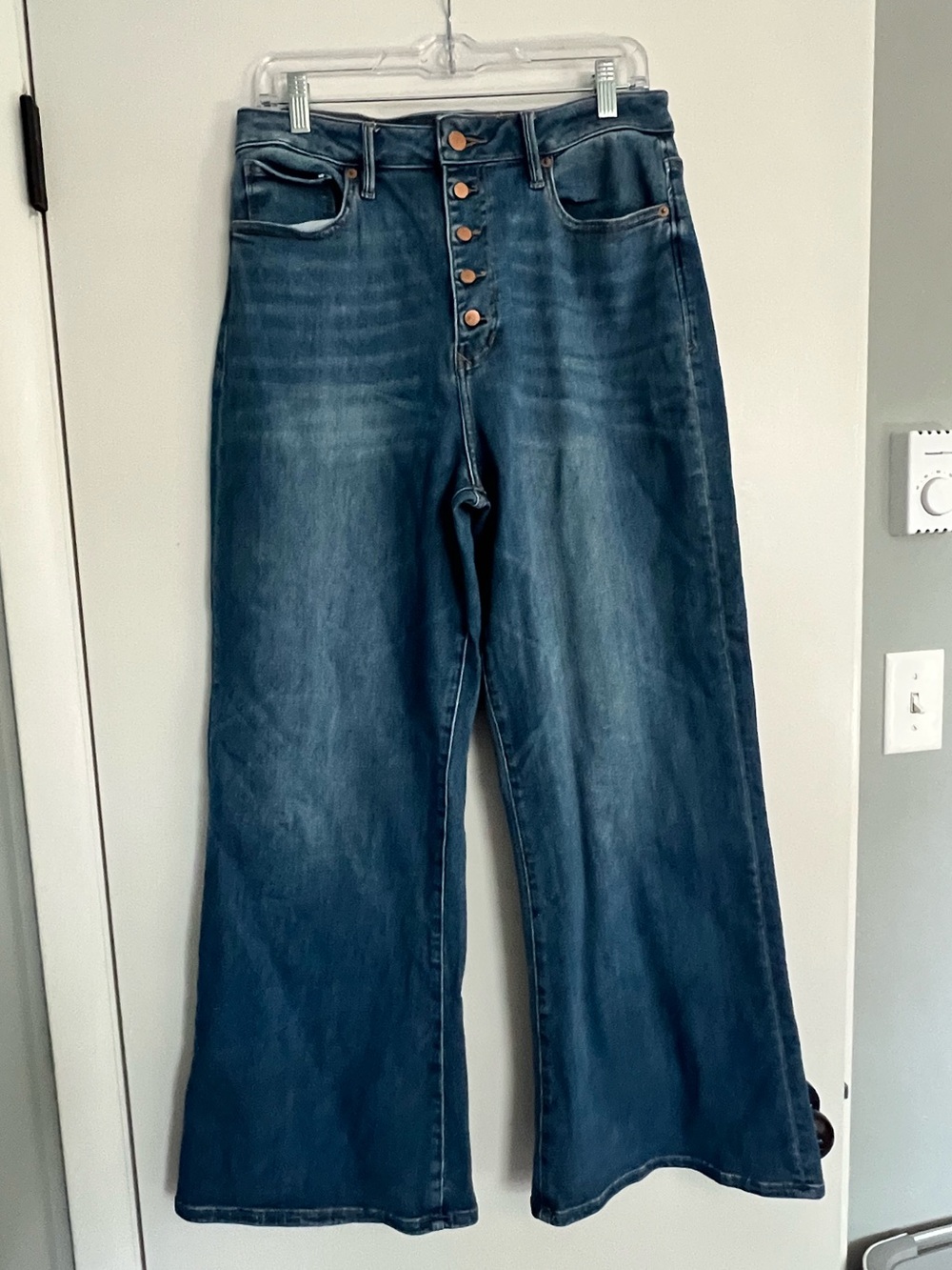 Dear John Dark Blue High-Rise Wide Leg Jeans